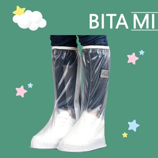 Ủng đi mưa thông minh chống nước, bọc giày đi mưa dành cho nam và nữ, chống trượt cổ cao, có khóa kéo ôm chân