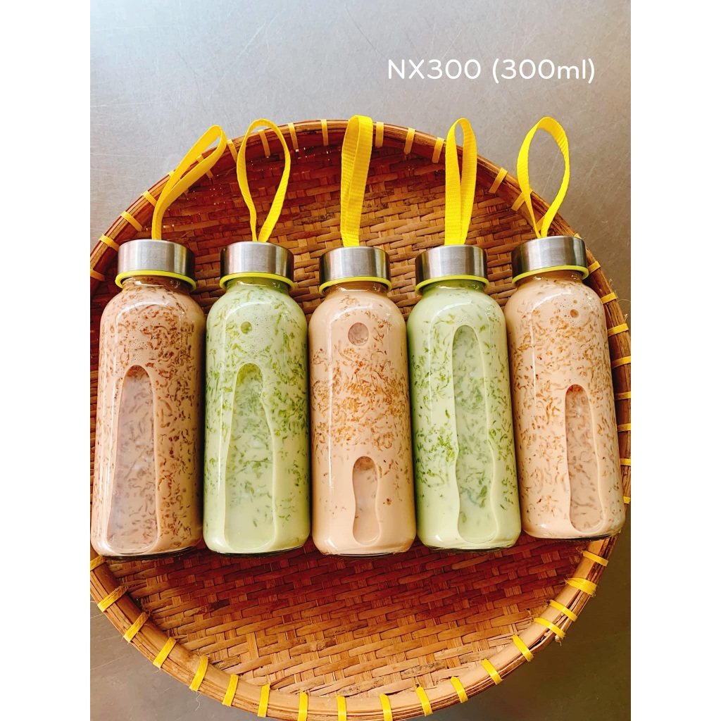 COMBO 10C CHAI THỦY TINH 300ML NẮP DÂY