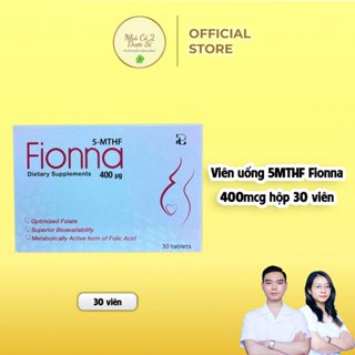 [5-MTHF] Viên uống Fionna bổ sung Acid Folic dưới dạng 5-MTHF hộp 30 viên cho nữ - Nhập khẩu chính hãng