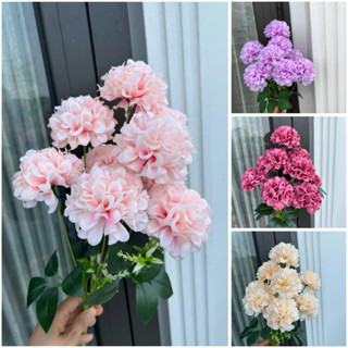 Cụm Tú Cầu 9 bông Size To , dài đầu bông 8cm_ hoa giả trang trí