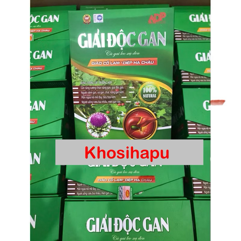 Viên uống Giải độc gan thành phần thảo dược hỗ trợ bảo vệ gan mát gan giải độc tốt cho người hay rượu bia mẩn ngứa 60v