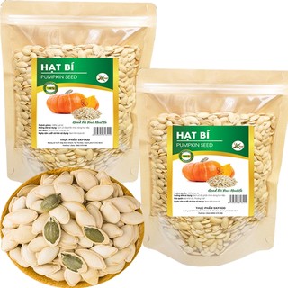 1kg hạt bí rang to đều chất lượng túi zip