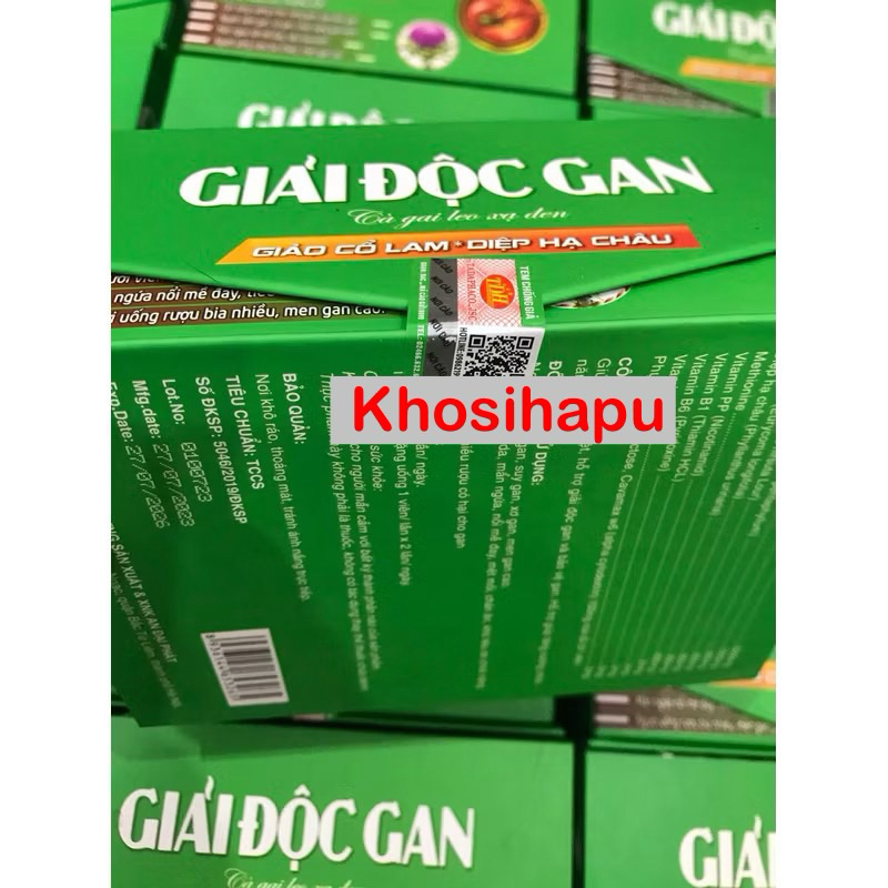 Viên uống Giải độc gan thành phần thảo dược hỗ trợ bảo vệ gan mát gan giải độc tốt cho người hay rượu bia mẩn ngứa 60v