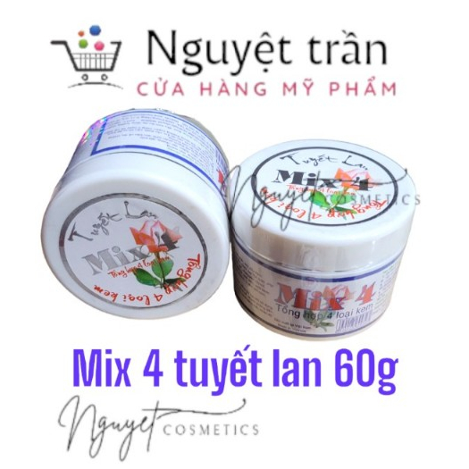 Kem mix4 tuyết lan trắng da