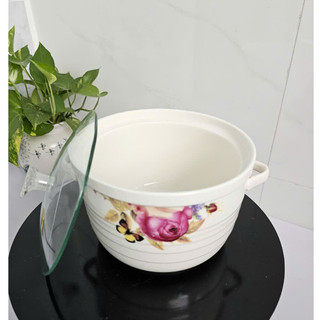 Thố sứ cao cấp nắp kính