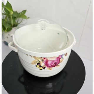 Thố sứ cao cấp nắp kính