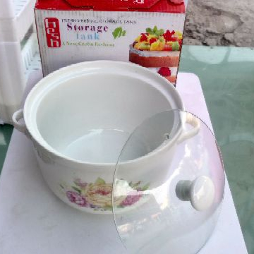 Thố sứ cao cấp nắp kính