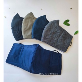 Khẩu trang vải che tai cao cấp nhiều màu 3 lớp chống nắng hiệu quả vải kaki tái sử dụng