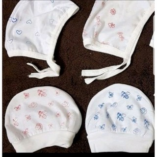 3 Chiếc Mũ Chụp Cotton Sơ Sinh Cho Bé / Loại Mỏng