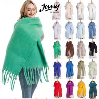 Khăn Len Dạ Màu Trơn Basic Loại To Dày JK30 Jussy Official Khăn Choàng Cổ Mùa Đông Dài 40 x 200cm Chất Len Xù Ấm Áp