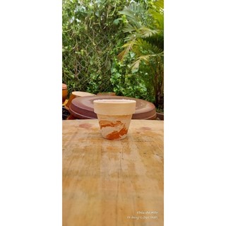 Chậu đất nung - chậu ly gờ miệng 9, cao 8