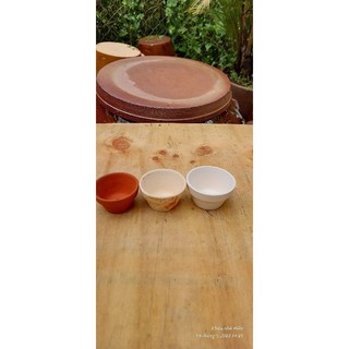 Chậu đất nung - chậu ly thau miệng 7, cao 4