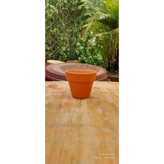 Chậu đất nung - chậu ly gờ miệng 9, cao 8