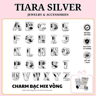 Charm Bạc S925 Hình Chữ Cái Mix Charm Phụ Kiện Trang Trí Vòng Tay Nữ