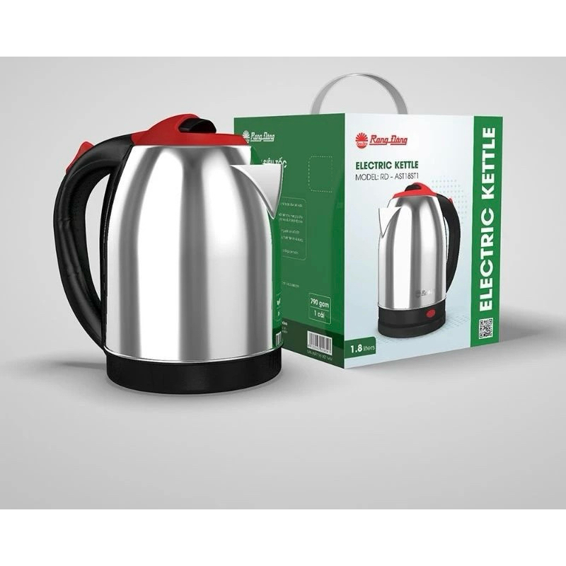 Ấm điện siêu tốc 1,8 lít inox 304  Rạng đông