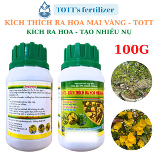 (combo 2 hũ) Phân Bón Siêu Lân 10-55-10+TE - Kích ra hoa mai vàng - Siêu tạo nụ - hũ 100gr TOTT's fertilizer
