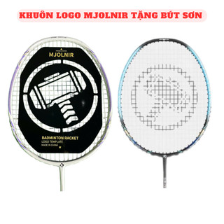 Khuôn in logo vợt cầu lông MJOLNIR chất liệu nhựa pvc siêu bền tặng kèm bút sơn
