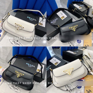 Túi Kẹp Nách P R A D A size 24 bầu siêu xinh dáng mới Full Box
