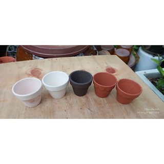 Chậu đất nung - chậu ly gờ miệng 7, cao 6