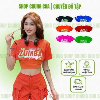 Áo TANKTOP ZUMBA cộc tay mặc ngoài áo bra, chất thun co giãn thoáng mát tập gym, zumba, aerobic, dân vũ nhiều màu sắc