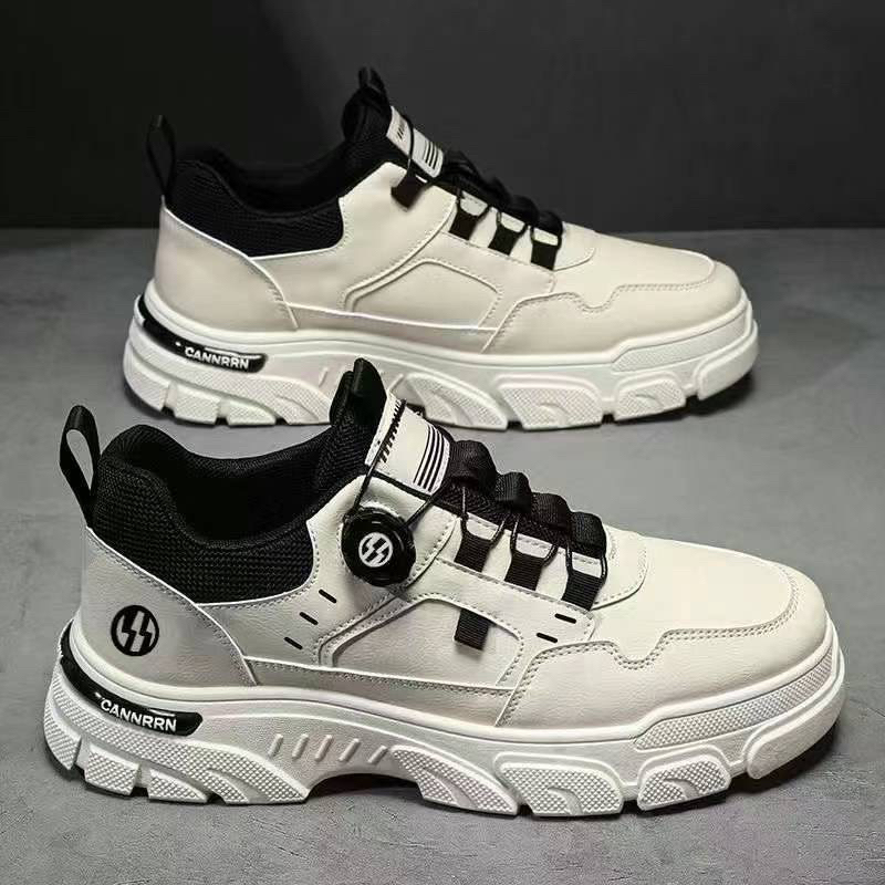 [Tặng Tất]Giày Nam thể thao phong cách mới 2025, Núm xoay điều chỉnh dây tự động tiện lợi, thấp cổ cao cổ,HOT HOT