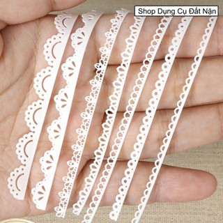 Khuôn silicon tạo viền ren đất sét làm trang trí nhân vật chibi, mô hình đất sét