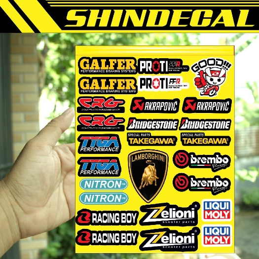 Logo sticker vàng trang trí