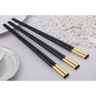 Hộp 10 đôi đũa mạ vàng cao cấp