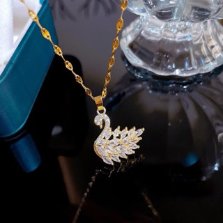  Dây chuyền titan thiên nga nổi không đen không gỉ Kami trang sức sỉ 