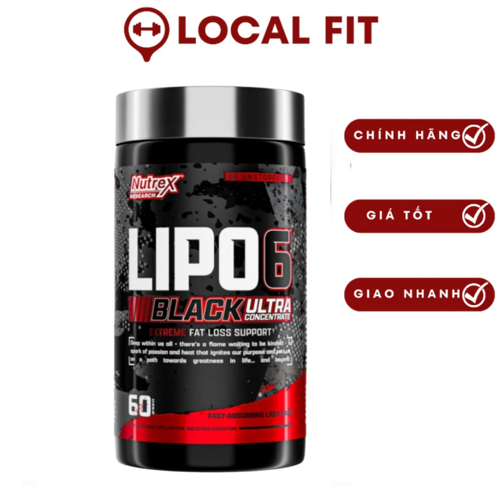 [Giá hủy diệt] [FreeShip] [Có sẵn] Viên Giảm Mỡ Nutrex LIPO 6 BLACK (60 Viên)