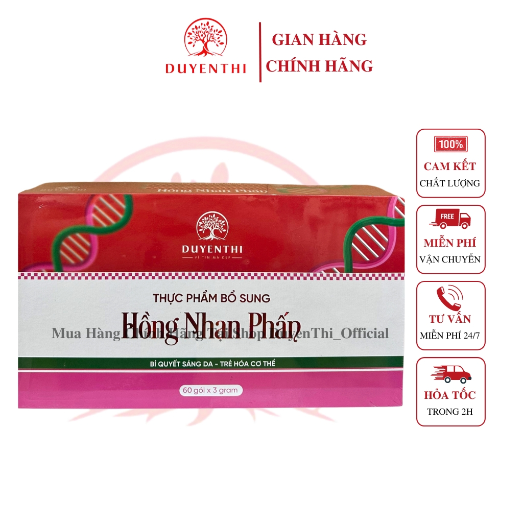 Hồng Nhan Phấn Duyên Thị Bách Y Sâm Chính Hãng TRẮNG SÁNG DA, MỜ NÁM, CẢI THIỆN NỘI TIẾT TỐ NỮ Hộp 6