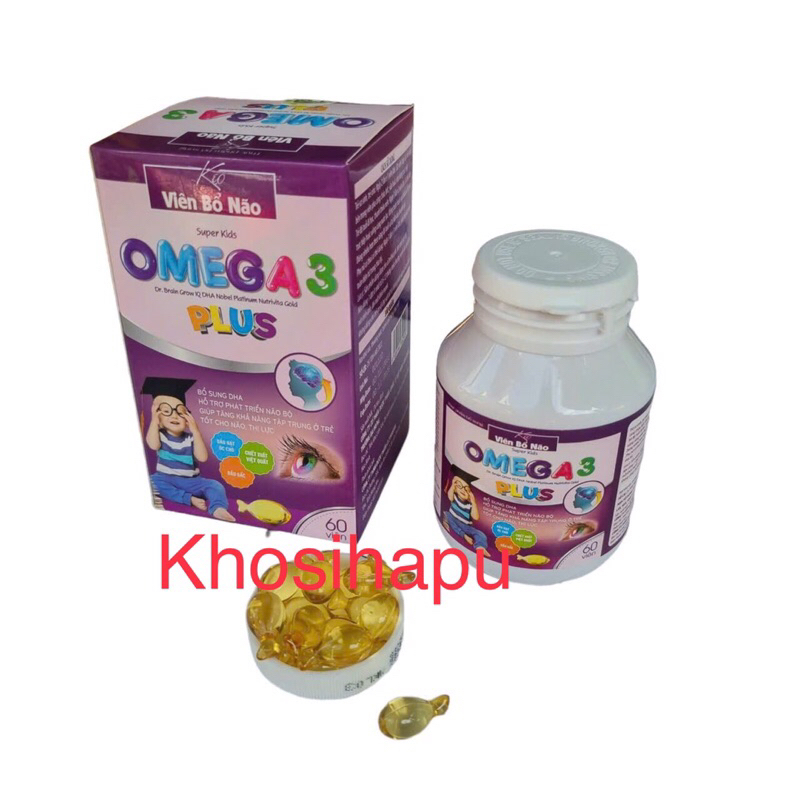 Kẹo bổ não trẻ em hình cá omega 3 Plus bổ sung DHA giúp phát triển não bộ, tập trung học tập, trẻ thông minh chính hãng