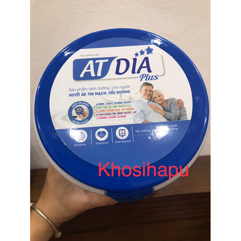 Sữa dành cho người tiểu đường AT DIA Plus giúp bổ sung dinh dưỡng, tăng sức đề kháng hiệu quả 900g