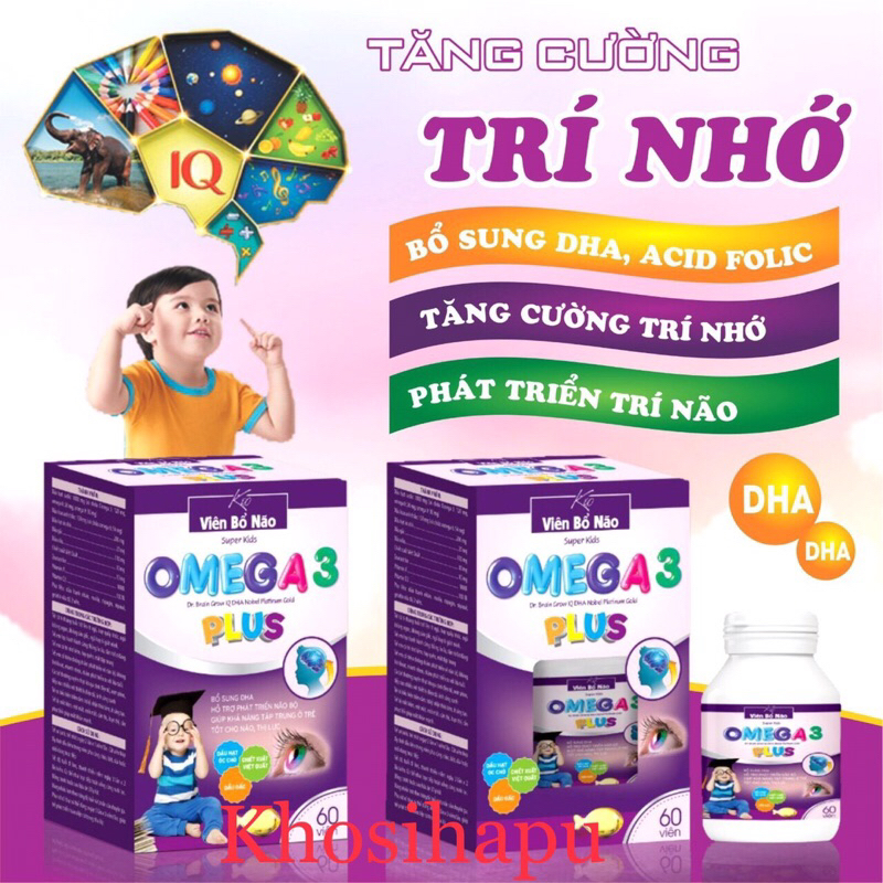 Kẹo bổ não trẻ em hình cá omega 3 Plus bổ sung DHA giúp phát triển não bộ, tập trung học tập, trẻ thông minh chính hãng