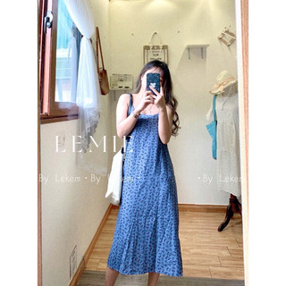 Yếm Hai Dây Hoa, Đầm Lụa 2s Hoạ Tiết Hoa Nhí