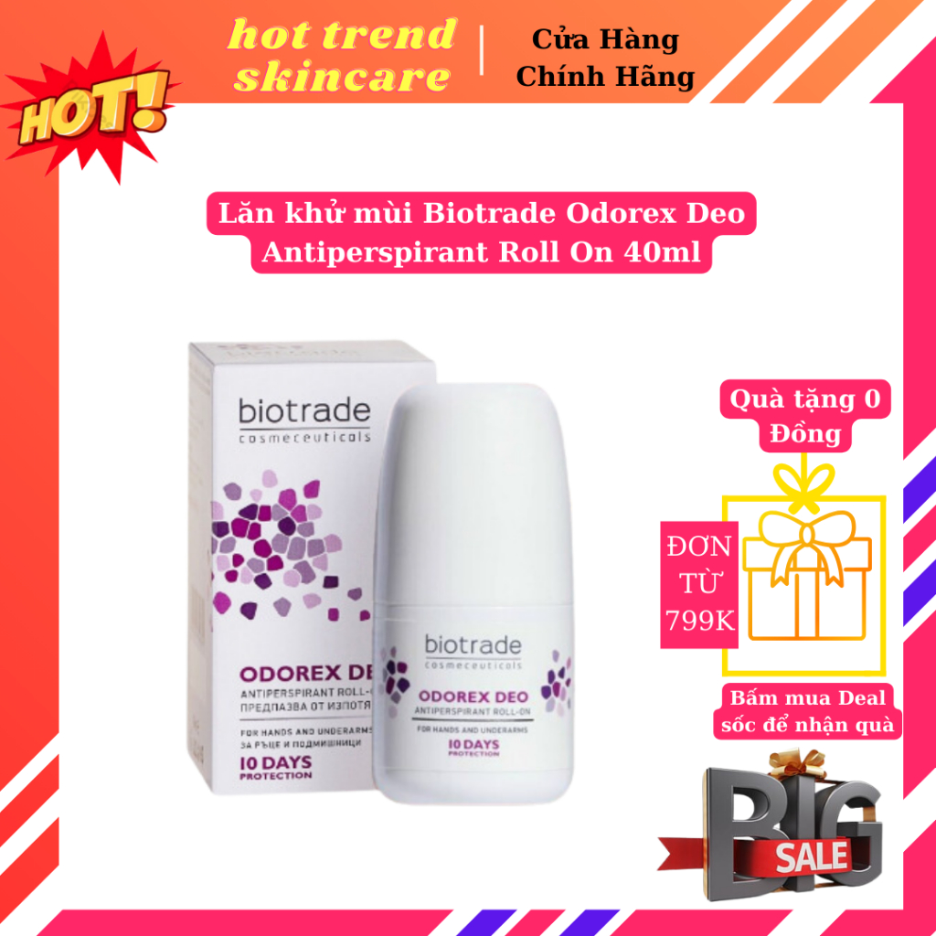 Lăn khử mùi Biotrade Odorex Deo Antiperspirant Roll On 40ml