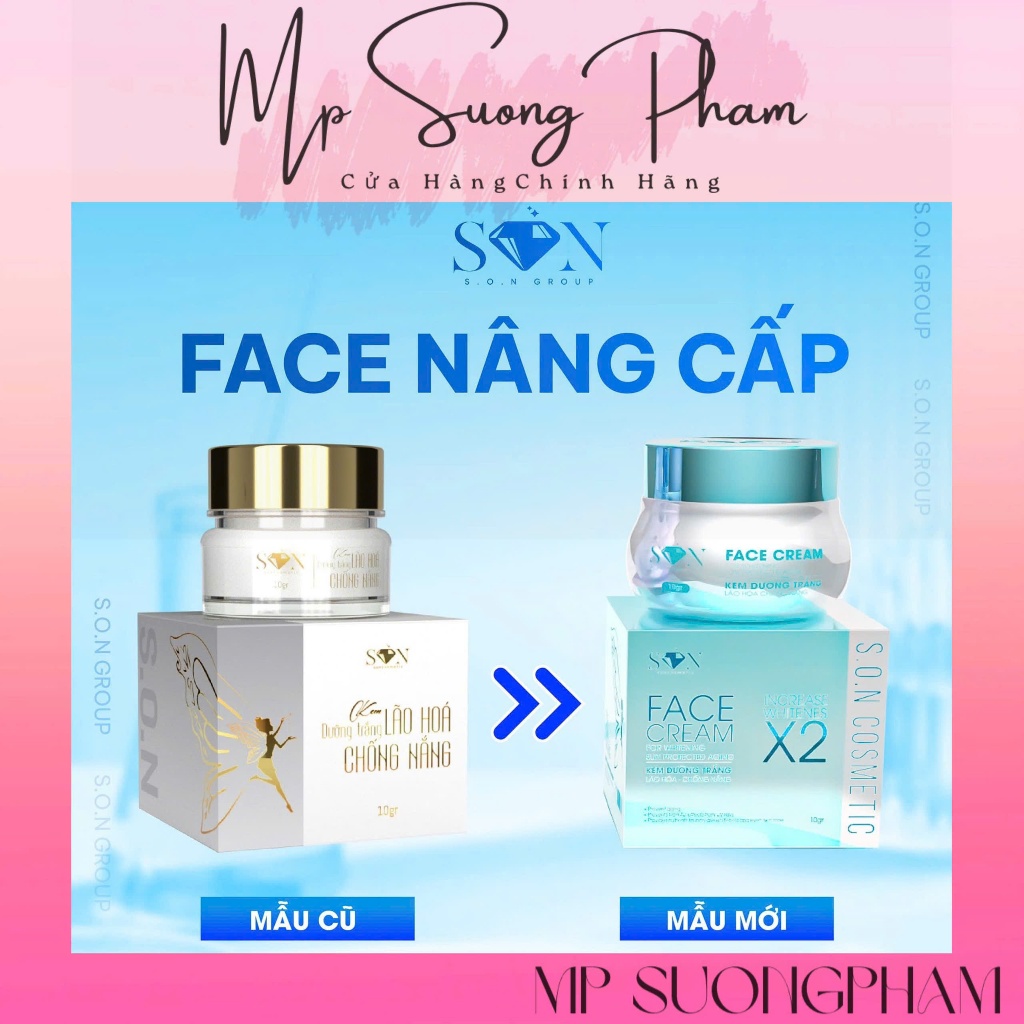 KEM FACE S.O.N DƯỠNG TRẮNG X2 MẪU MỚI 2024 TRẮNG DA CHỐNG LÃO HÓA CHỐNG NẮNG