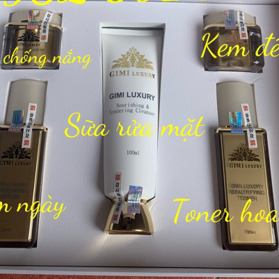 [Mẫu Mới] Bộ Gimi Truyền thống, Gimi Gold Luxury - Trắng da, Hết nám tàn nhang hiệu quả