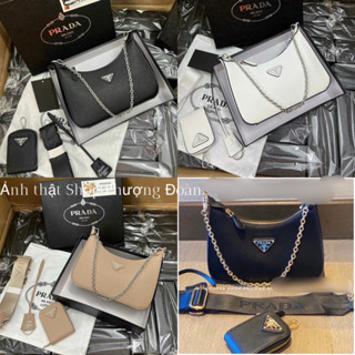 Sét P A R A D A kèm ví nhỏ da xước size 23cm Full box