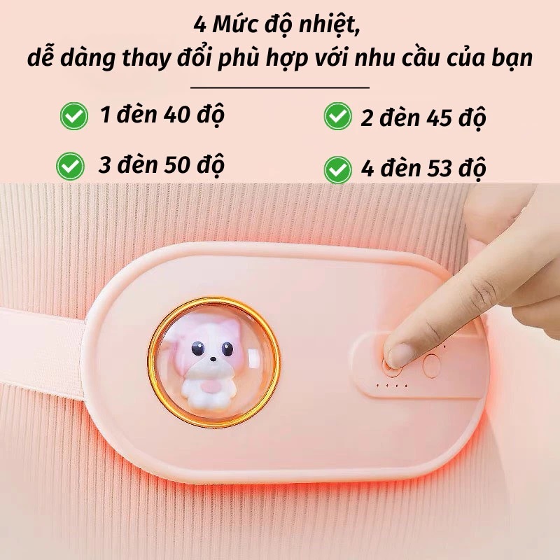 Máy massage bụng kinh giảm đau nhanh, làm ấm bụng, lưng, tử cung cho phụ nữ đến kì glc official