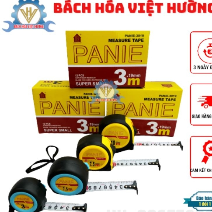 Thước cuộn tự động Panie CHÍNH HÃNG, thước dây tự hãm cao cấp 3mét, 5mét, 7.5mét, 10mét dày dặn, cứn