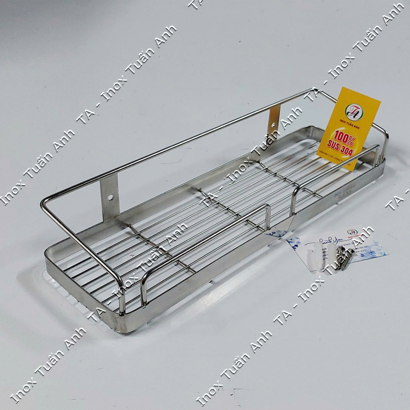 Kệ inox 304, kệ phòng tắm, kệ gia vị 1 tầng inox 304 GV60