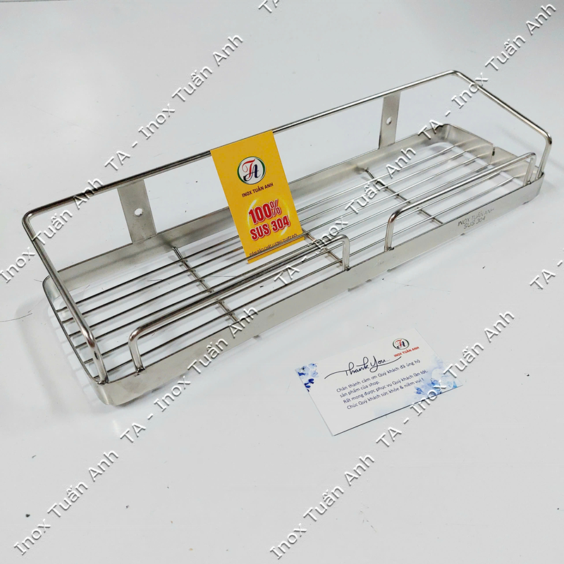 Kệ inox 304 -  Kệ gia vị, kệ phòng tắm 1 tầng inox 304 GV40