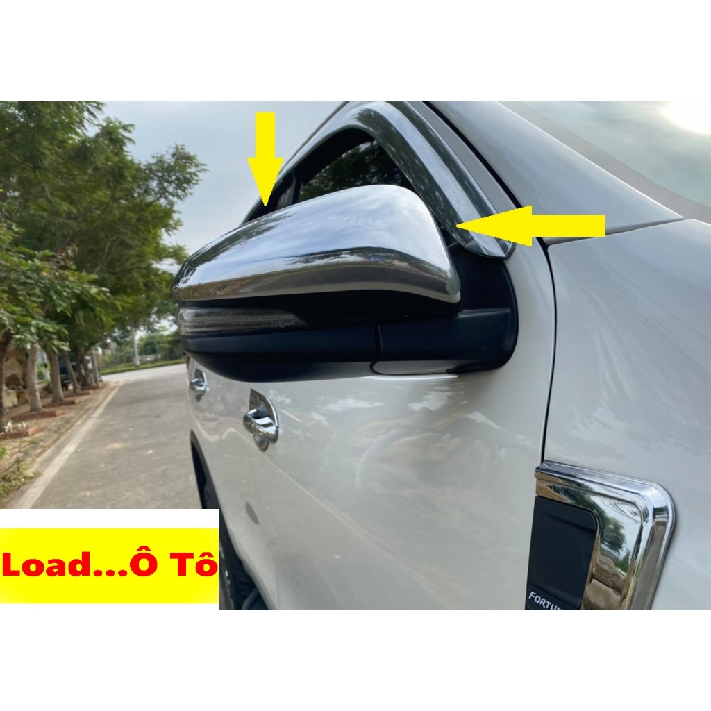 Bộ Ốp Gương Chiếu Hậu Xe Fortuner 2025-2017 Mạ Crom Cao Cấp