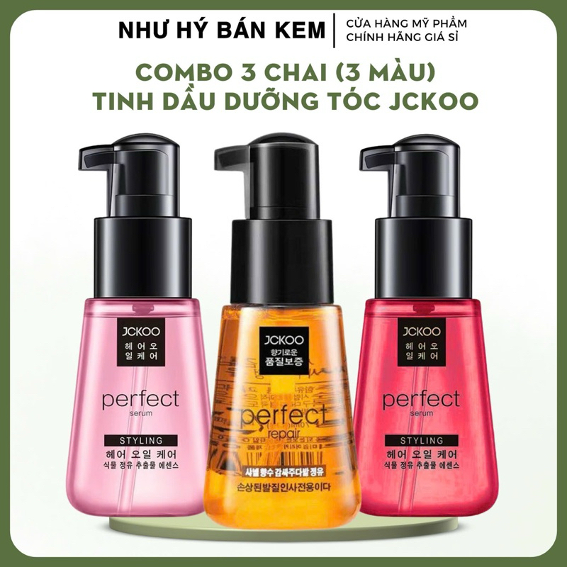 COMBO 3 CHAI TINH DẦU DƯỠNG TÓC JCKOO 70ml PHỤC HỒI TÓC KHÔ SƠ MỎNG YẾU CHẺ NGỌN GÃY RỤNG