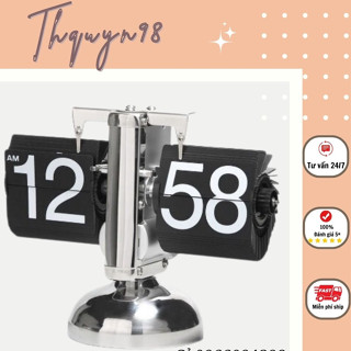 Đồng hồ lật số sang trọng để bàn trang trí phong cách cổ điển Flip Clock_ Thquyn98
