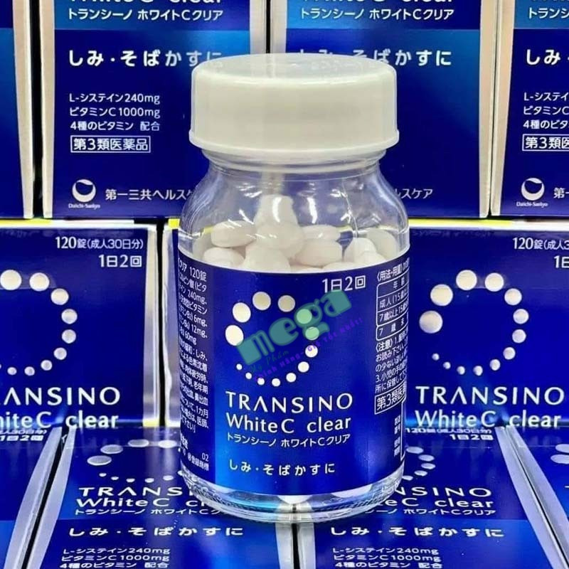 Viên uống trắng da Transino White C Clear Nhật Bản 120 viên[DATE MỚI]