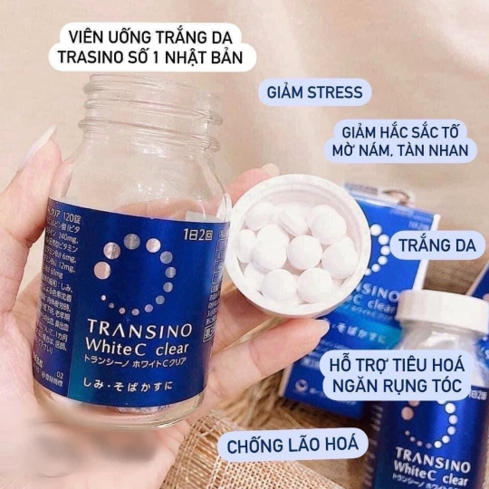 Viên uống trắng da Transino White C Clear Nhật Bản 120 viên[DATE MỚI]