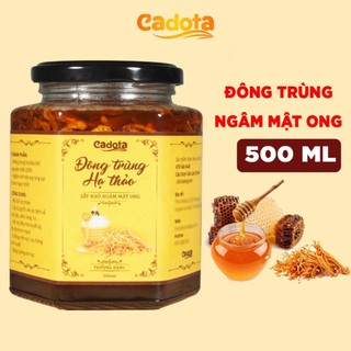 Đông trùng hạ thảo ngâm mật ong nguyên chất Cadota hũ 500ml