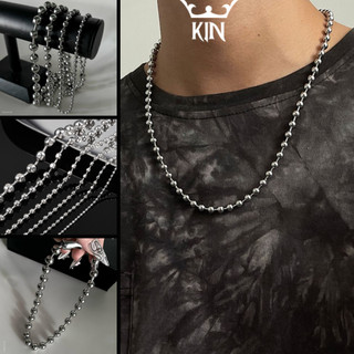  Dây Chuyền Titan Nam Nữ BI Thép Chống Gỉ KIN Accessories Vòng Cổ Unisex Chuỗi Hạt Trơn Ball Chain Kiểu Dáng Hiphop 
